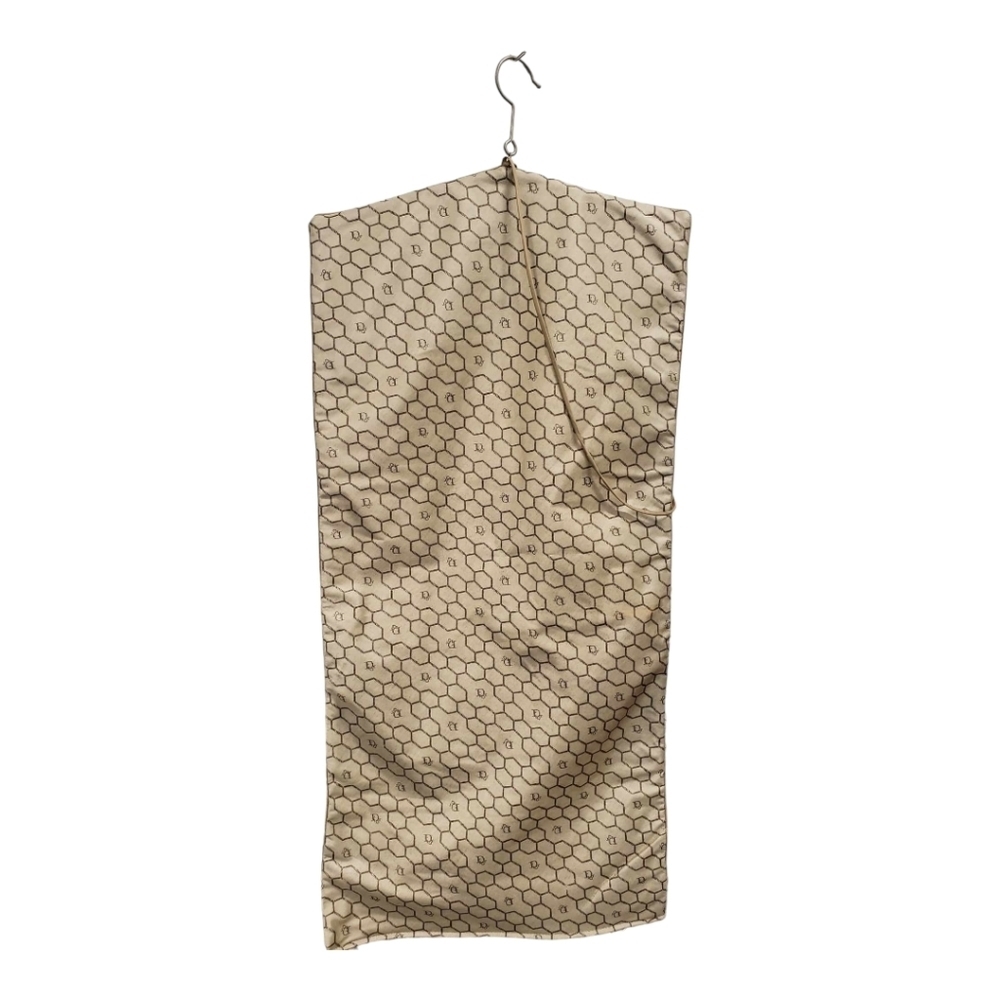 CHRISTIAN DIOR 80s Beige Bag Honeycomb Sacs De Beaute Cosmetic Bag Unisex NEW - Picture 3 of 16